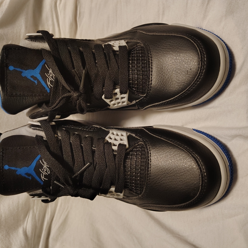 Jordan Black and Blue Athletic Sneakers with Strap Closure - Picture 1 of 5